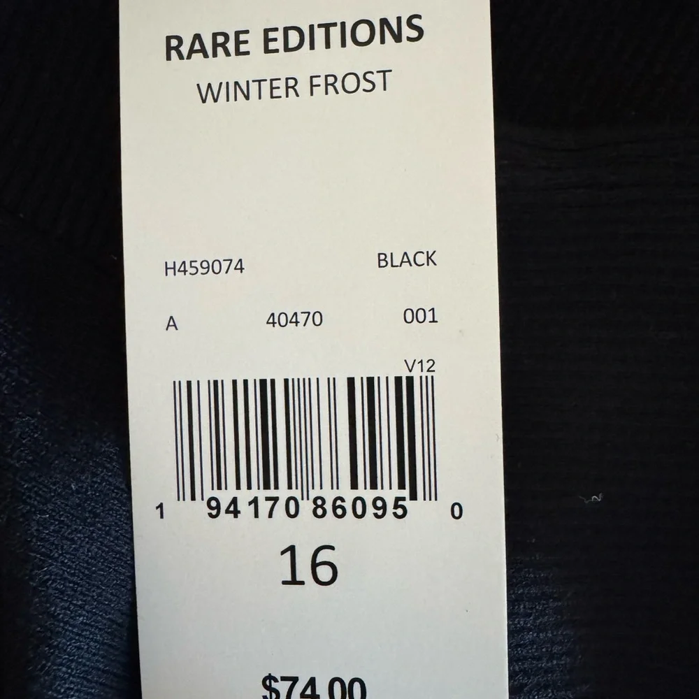 Rare Editions Black Long Sleeve Dress